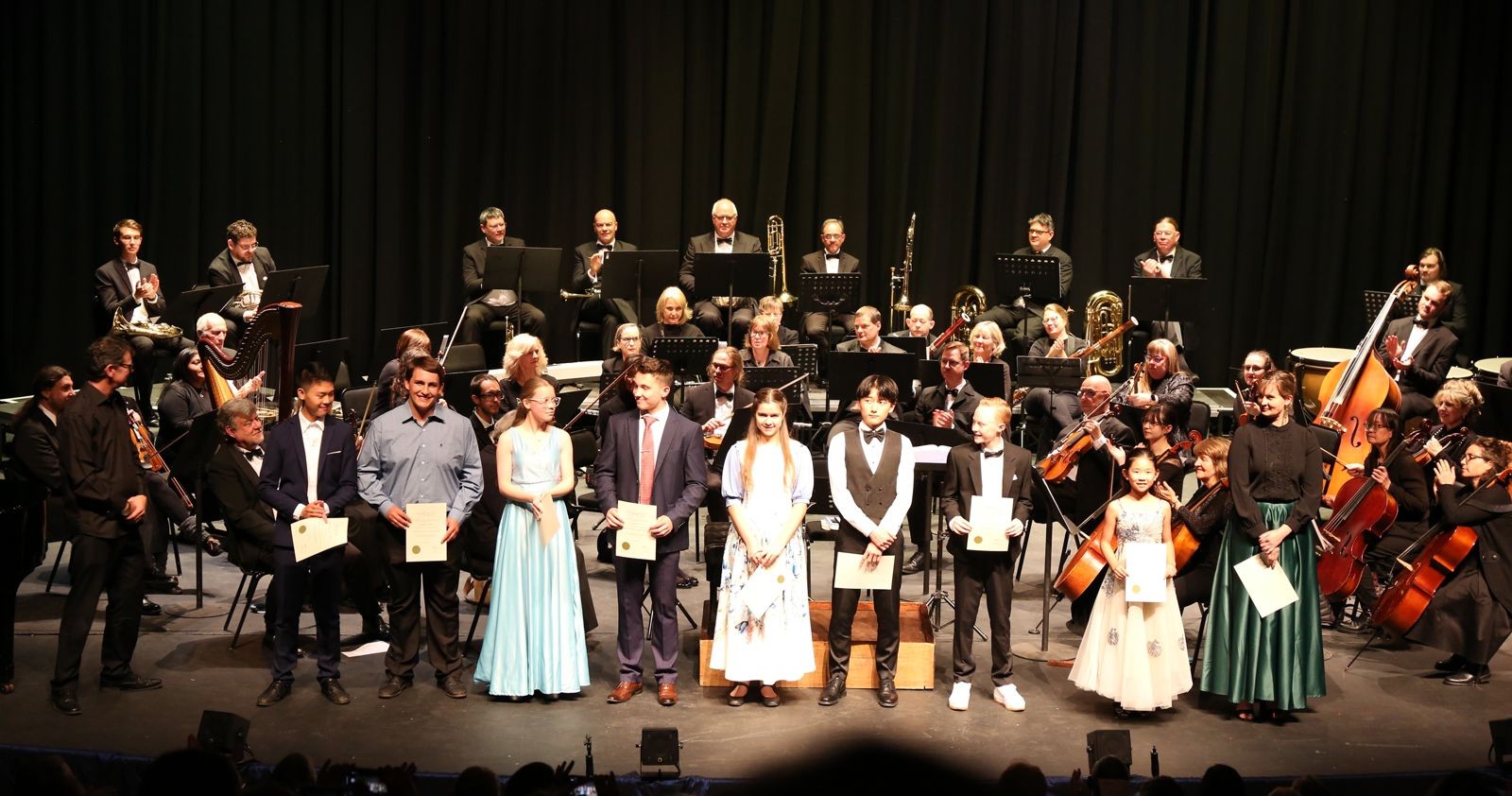 The Rand Symphony Orchestra's Rising Stars after their performance on 8 June 2025, with the Orchestra.