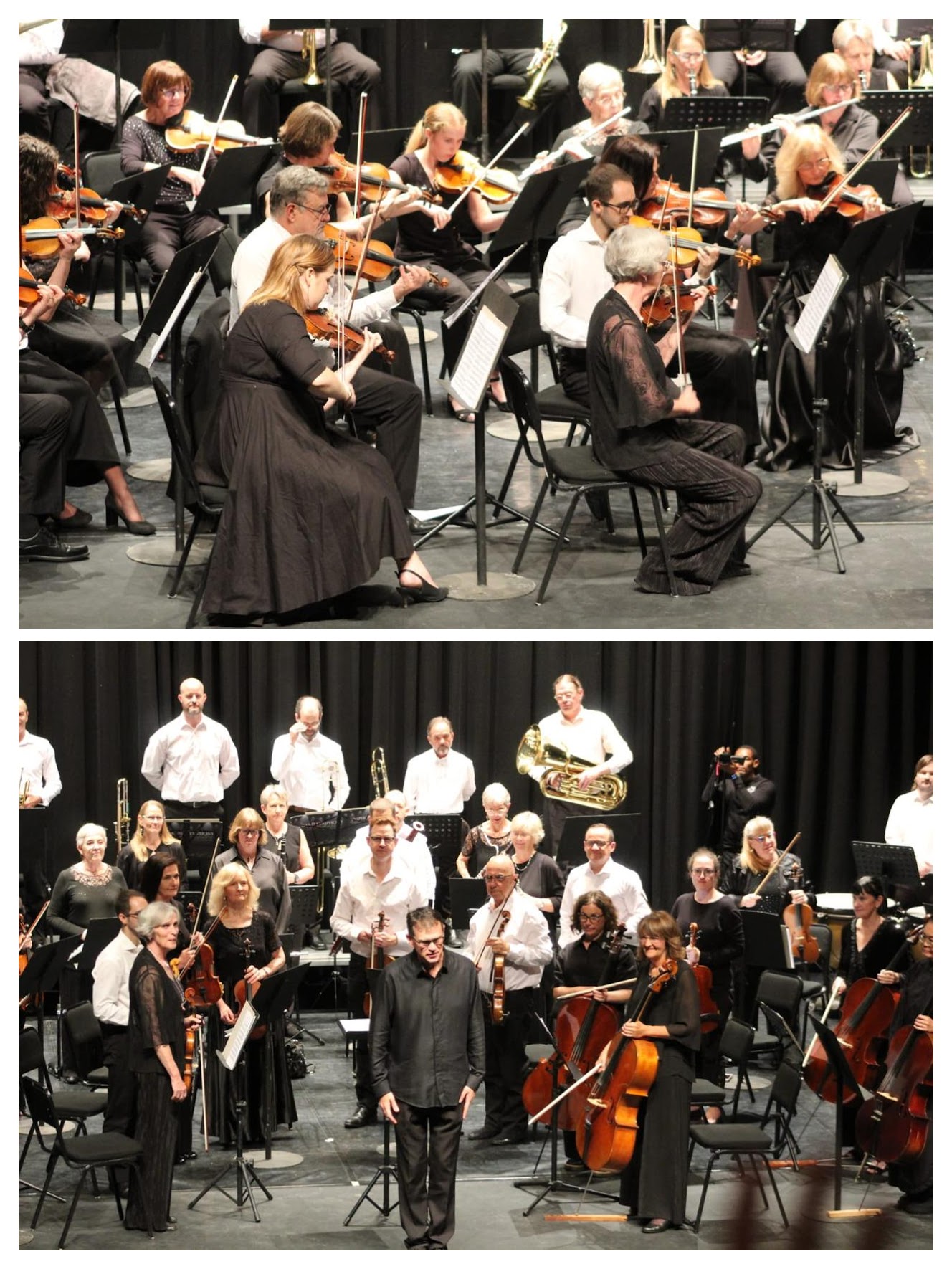 Collage - RSO Members Performing-End of Performance Bow.